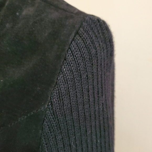 Preswick & Moore Suede Leather Sweater Jacket 8 - Picture 3 of 6